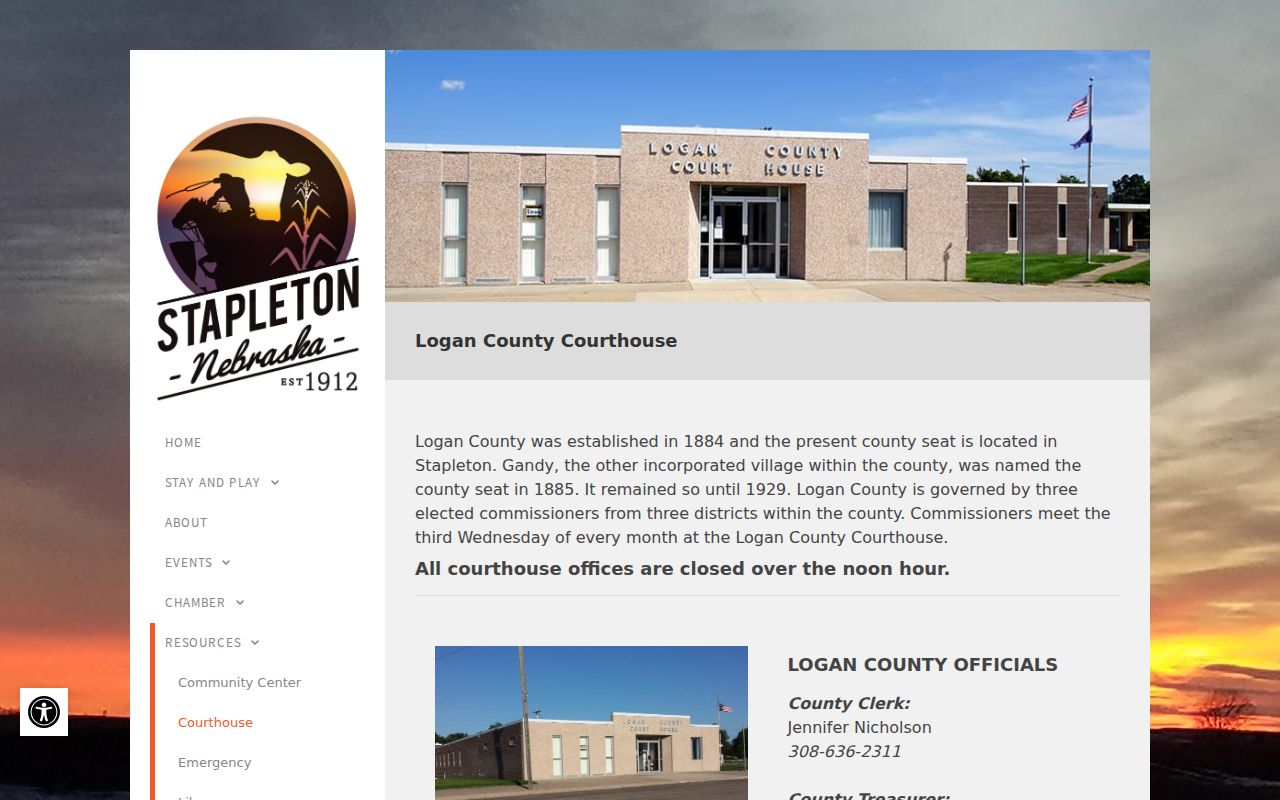 Stapleton courthouse context for Stapleton warrant records