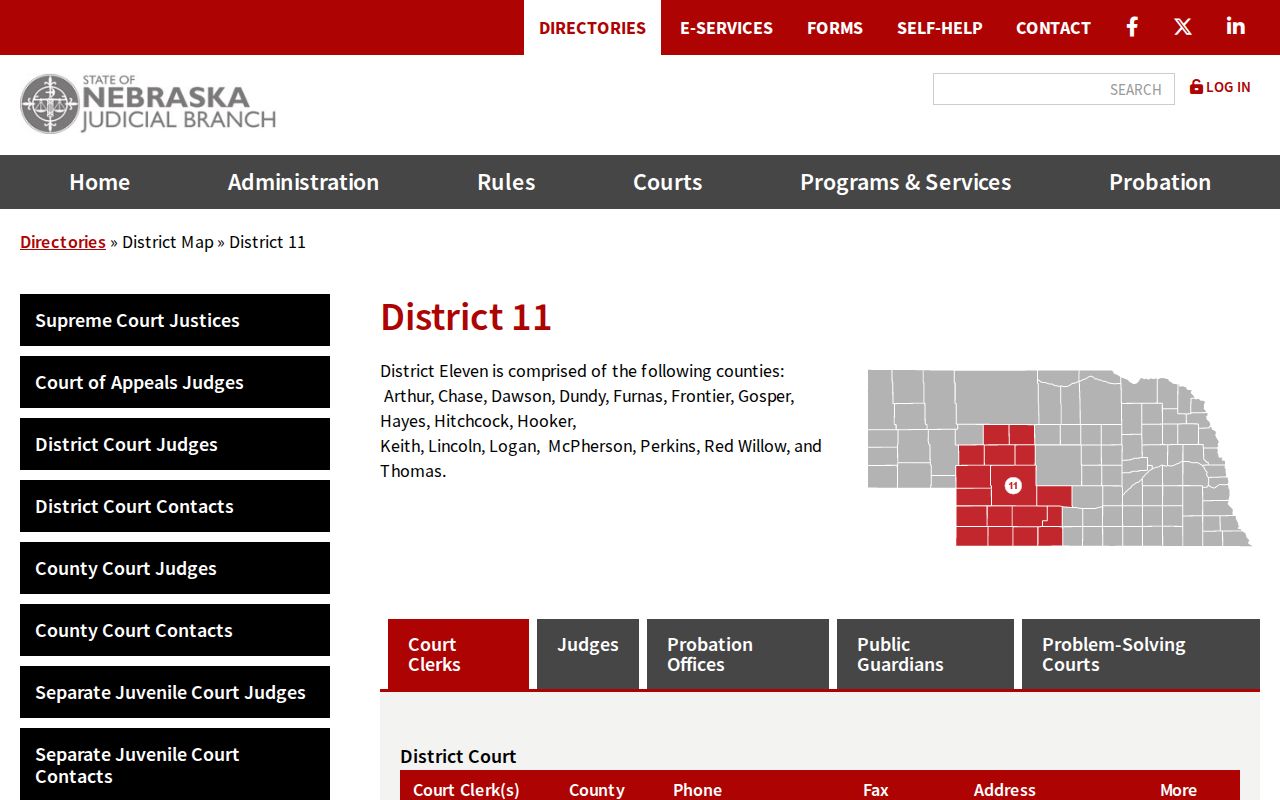 District 11 multi-county judicial map for Logan County warrants